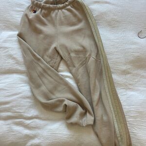 Aviator Nation Beige Sweatpants with Stripe